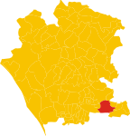 Map of comune of Maddaloni (province of Caserta, region Campania, Italy)